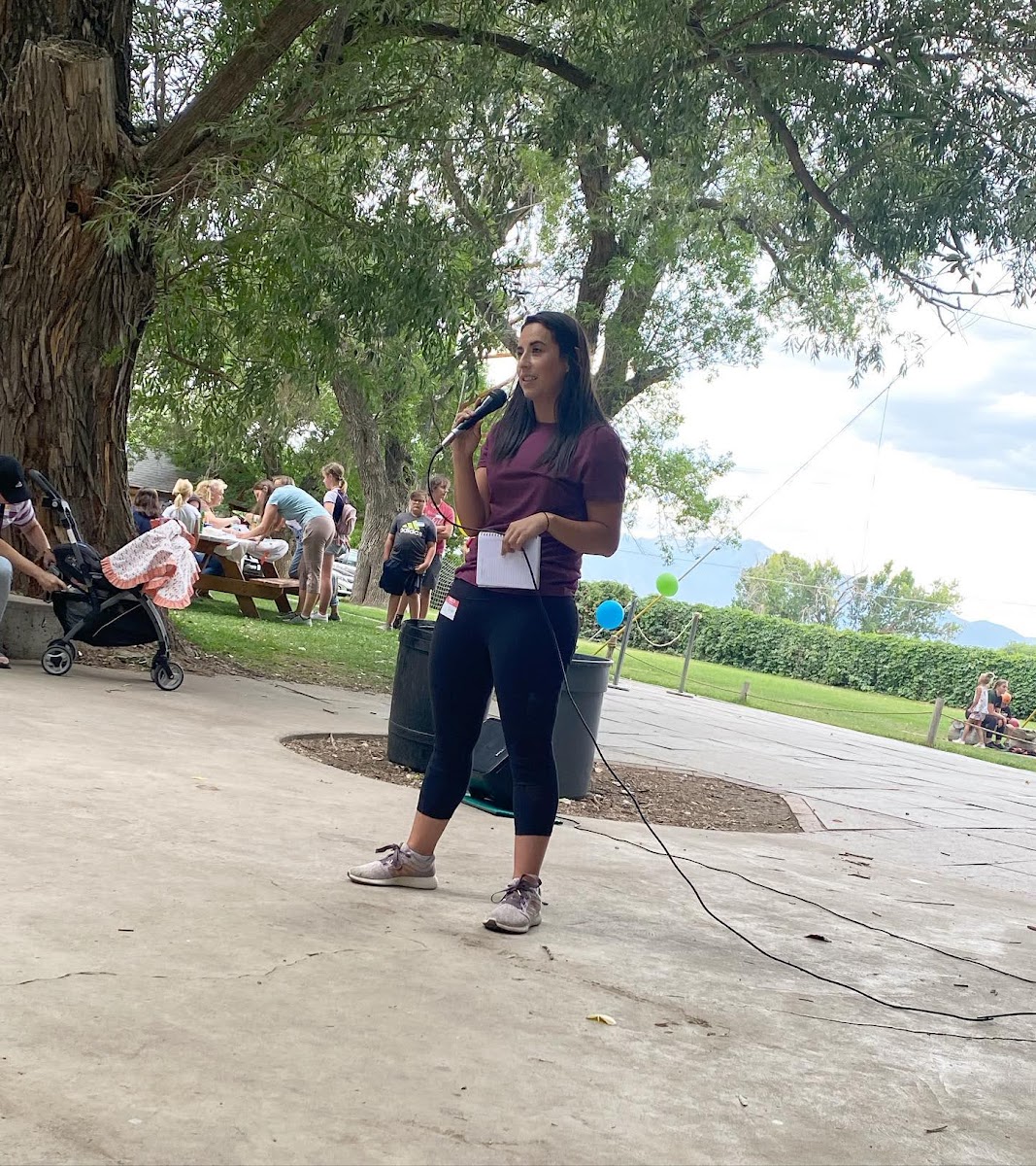Speaking at a community event
